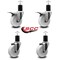 Service Caster 4'' Nylon Swivel 1-3/4'' Expanding Stem Caster Set 2 Total Lock Brakes, 4PK SCC-EXTTL20S414-NYS-2-S-2-134 - alternate 4